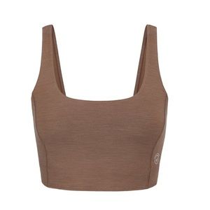 Allbirds Hazy Cocoa Natural Flow Merino Wool Blend Crop Tank Top Women’s Size XS